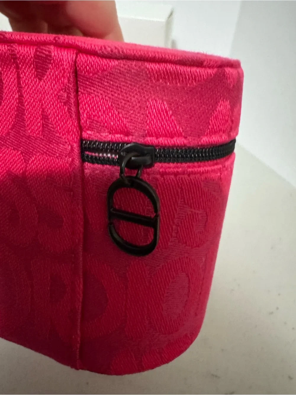 Dior Hot Pink Jacquard Cosmetic Case